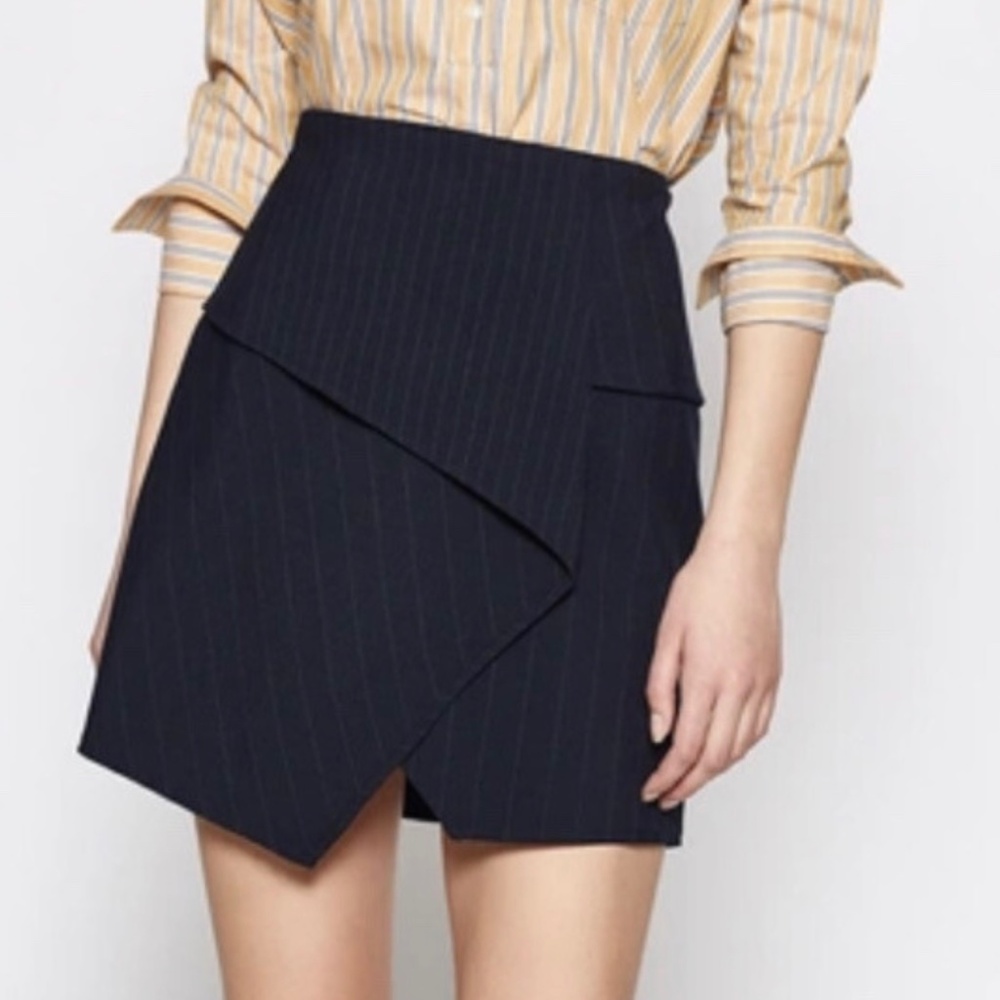 Joie Akirako Pinstriped Asymmetrical Skirt size 6 NWT
